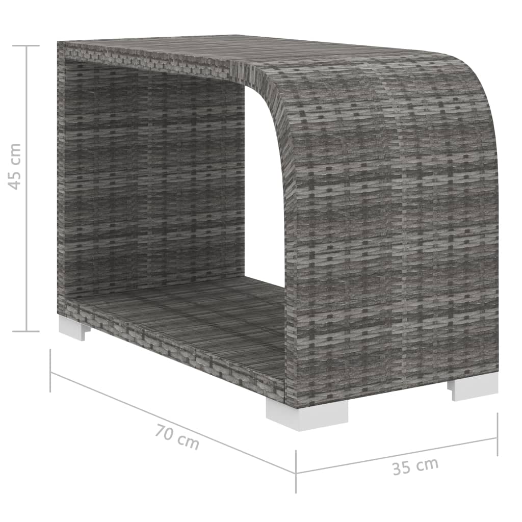 Set de muebles de jardín 10 pzas y cojines ratán sintético gris