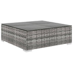 Set de muebles de jardín 10 pzas y cojines ratán sintético gris