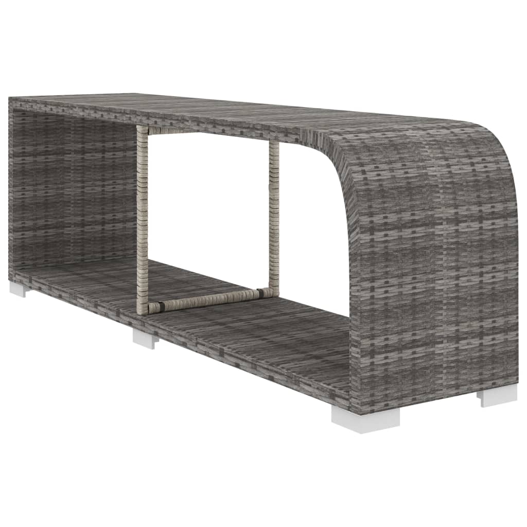 Set de muebles de jardín 10 pzas y cojines ratán sintético gris