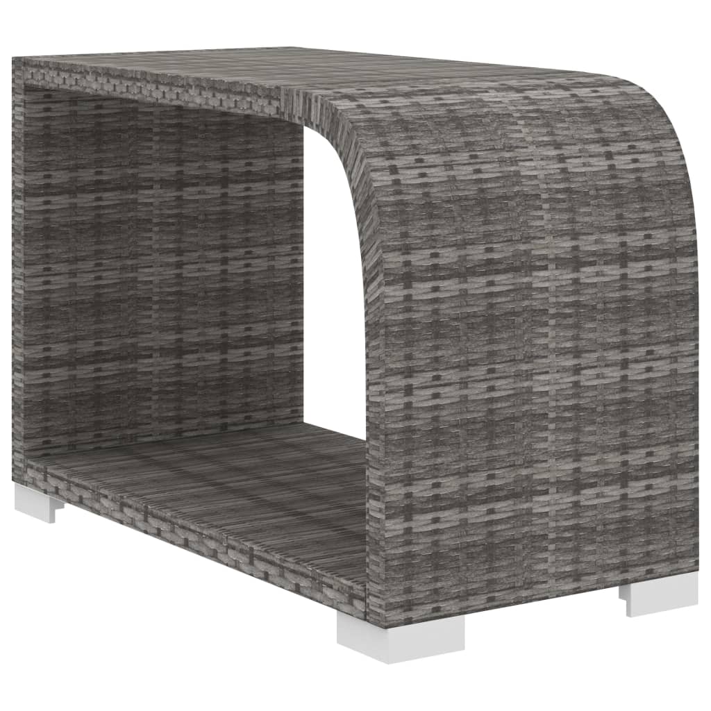 Set de muebles de jardín 10 pzas y cojines ratán sintético gris