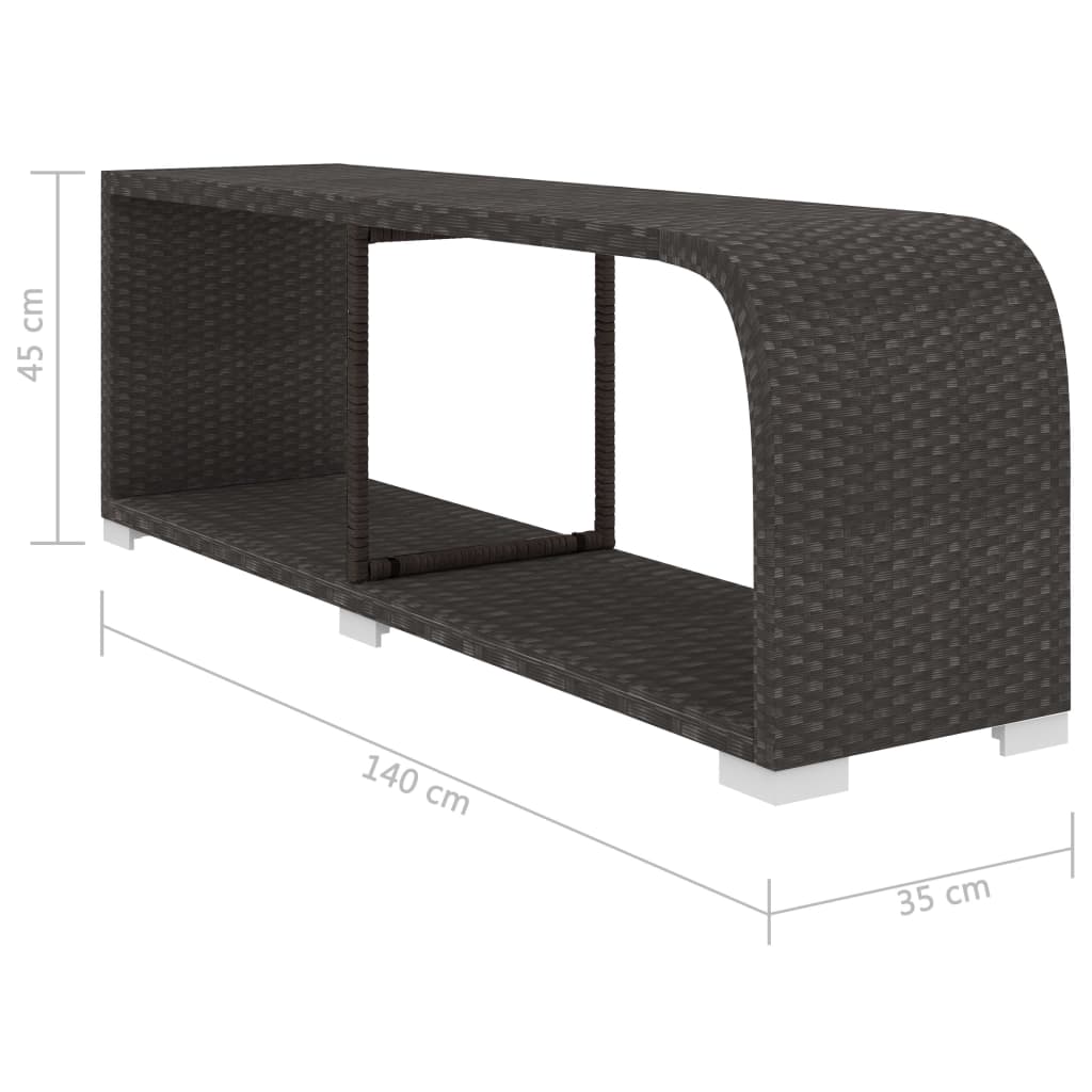 Muebles de jardín de 11 piezas con cojines ratán sintético negro