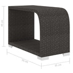 Muebles de jardín de 11 piezas con cojines ratán sintético negro