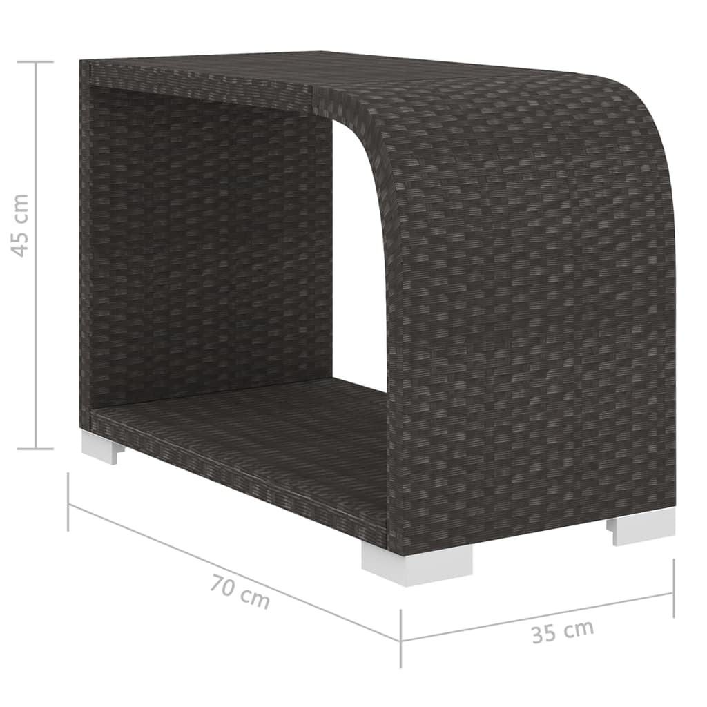 Muebles de jardín de 11 piezas con cojines ratán sintético negro