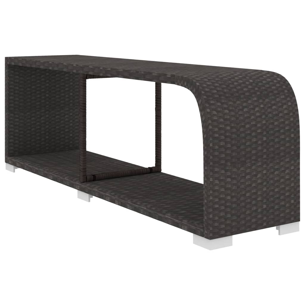 Muebles de jardín de 11 piezas con cojines ratán sintético negro