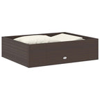Set muebles de jardín 2 piezas y cojines ratán sintético marrón