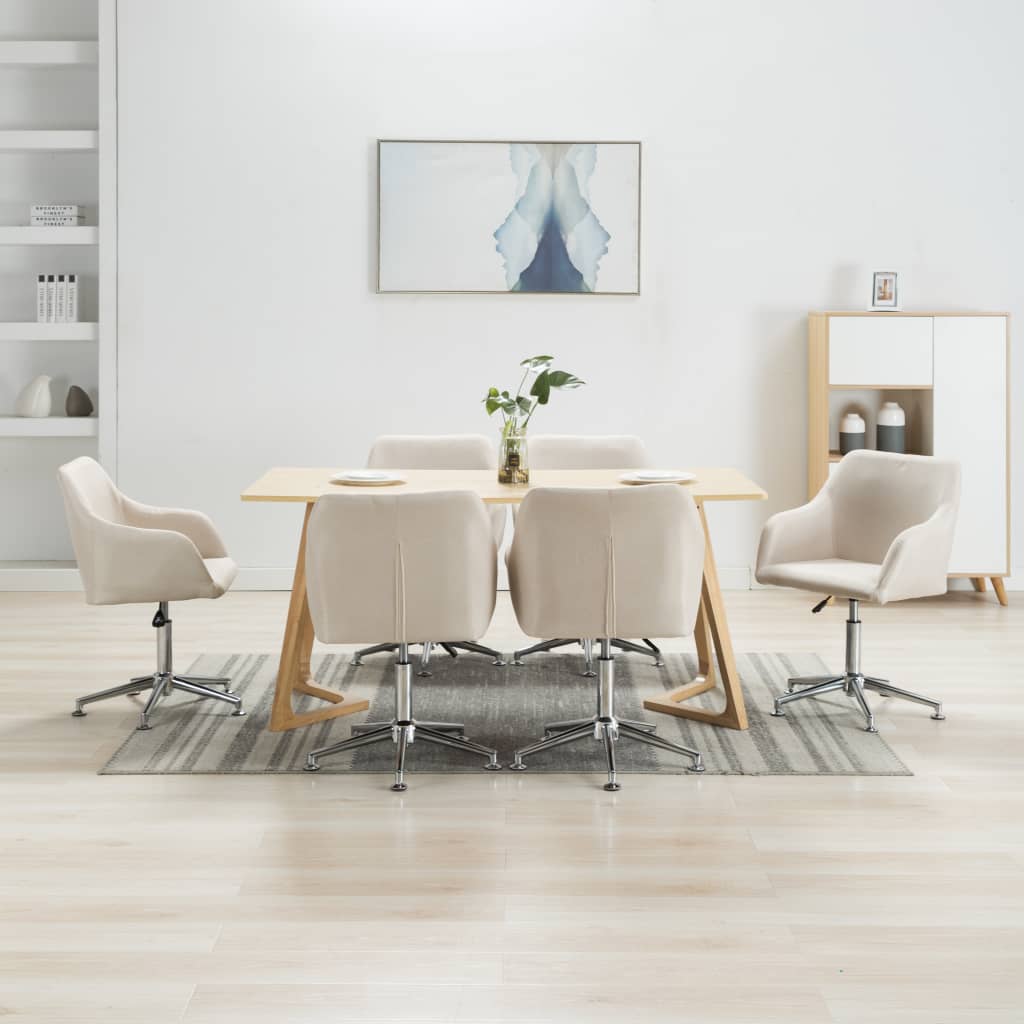 Sillas de comedor giratorias 2 unidades tela amarillo