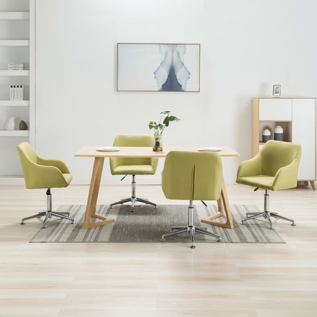 Sillas de comedor giratorias 2 unidades tela amarillo