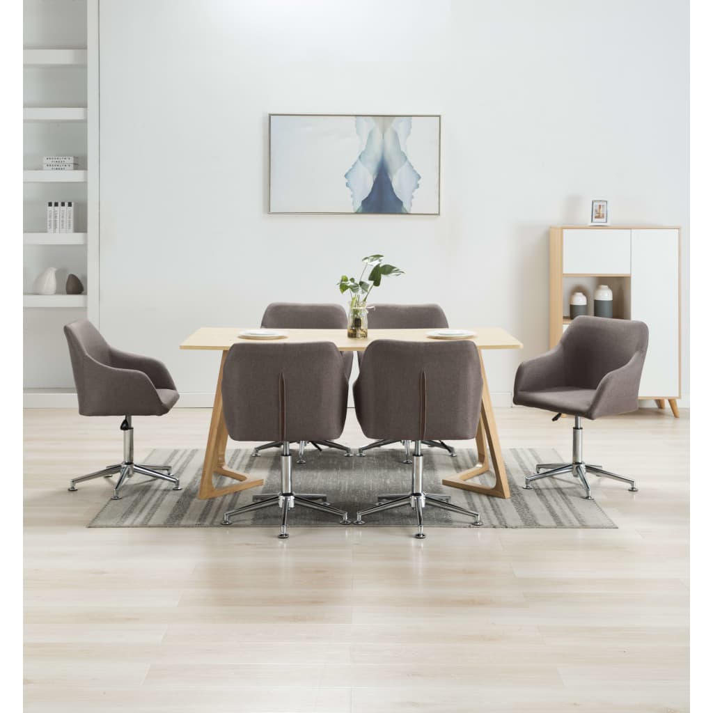 Sillas de comedor giratorias 2 unidades tela amarillo