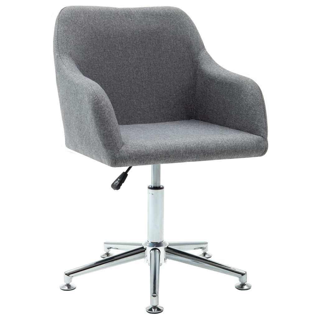 Silla de oficina giratoria de tela amarilla
