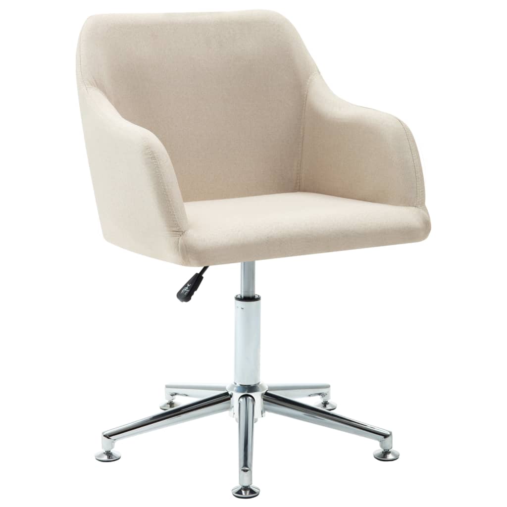 Silla de oficina giratoria de tela amarilla