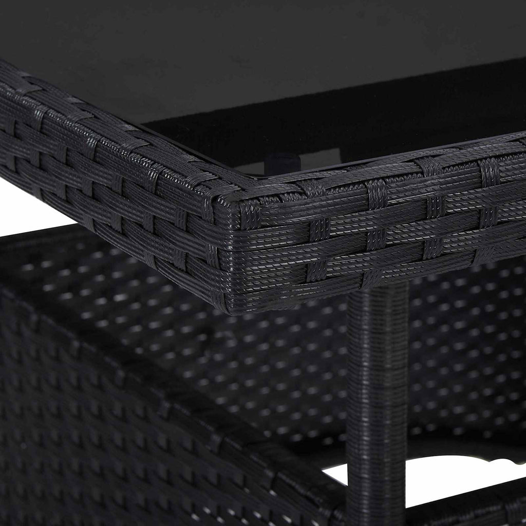 Juego de muebles 5 pcs Negro