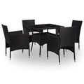 Juego de muebles 5 pcs Negro