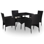 Juego de muebles 5 pcs Negro