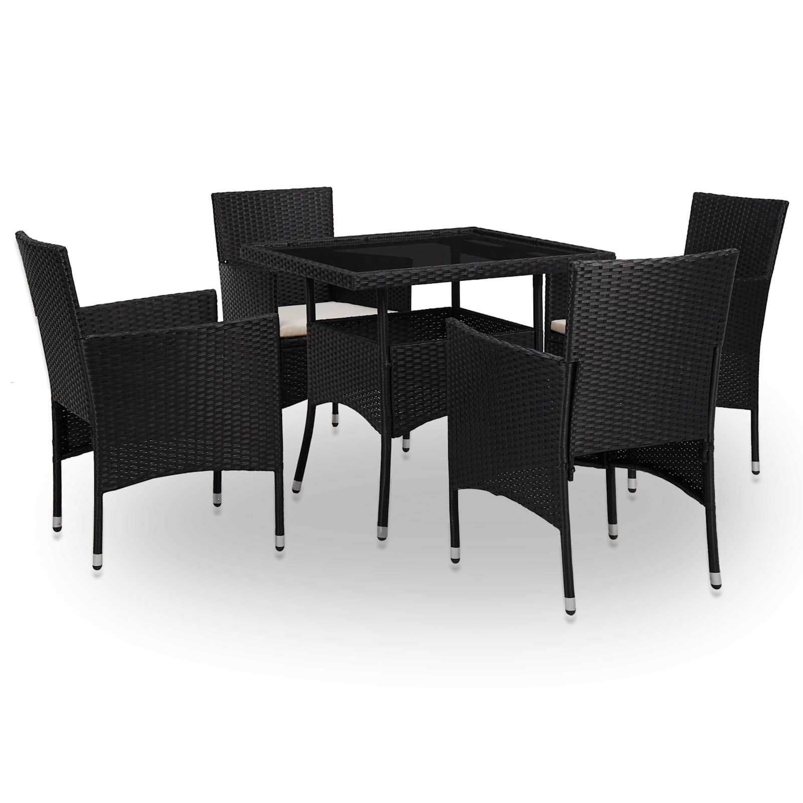 Juego de muebles 5 pcs Negro