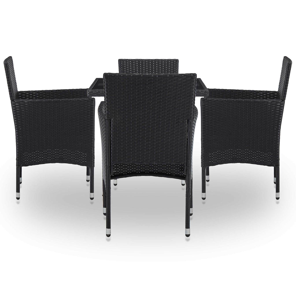 Juego de muebles 5 pcs Negro
