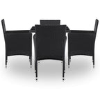 Juego de muebles 5 pcs Negro