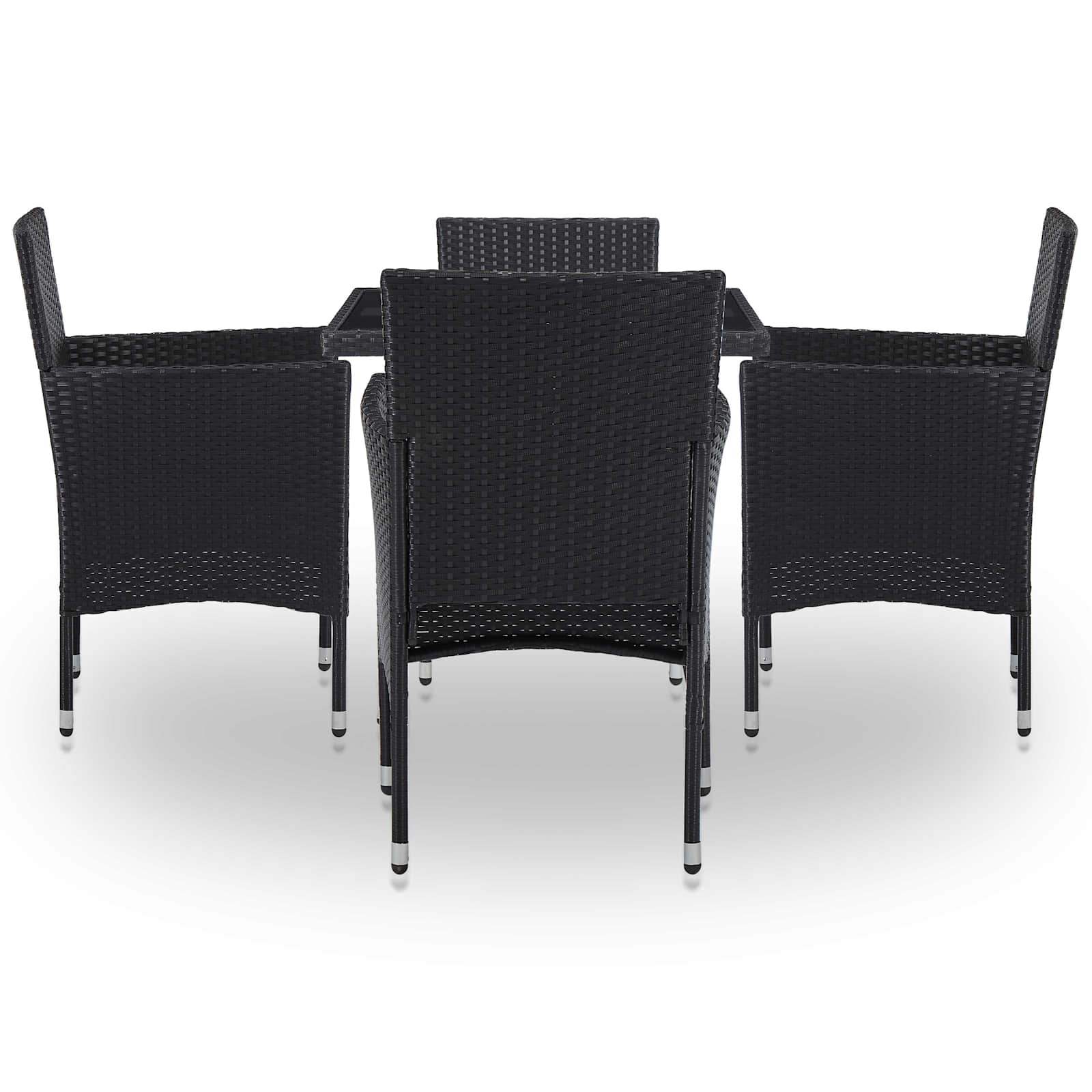 Juego de muebles 5 pcs Negro