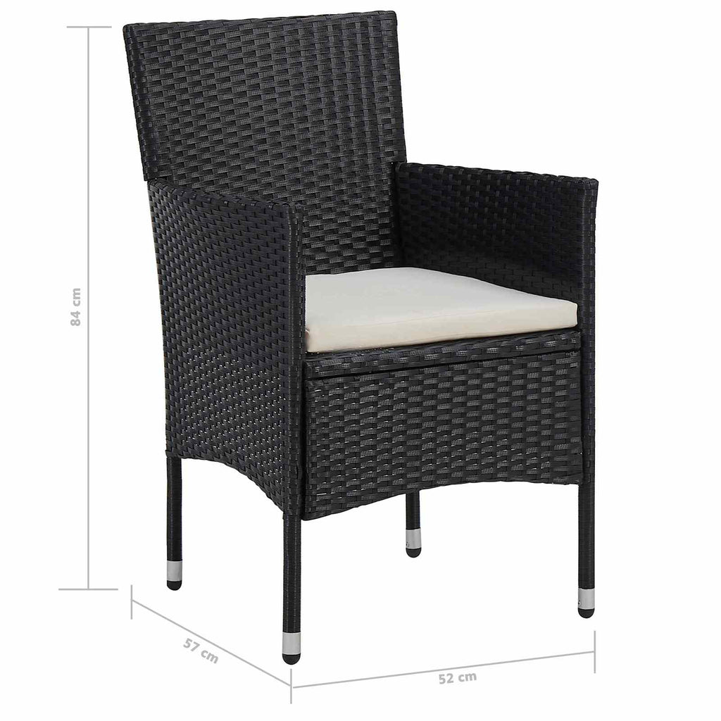 Juego de muebles 5 pcs Negro