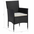 Juego de muebles 5 pcs Negro