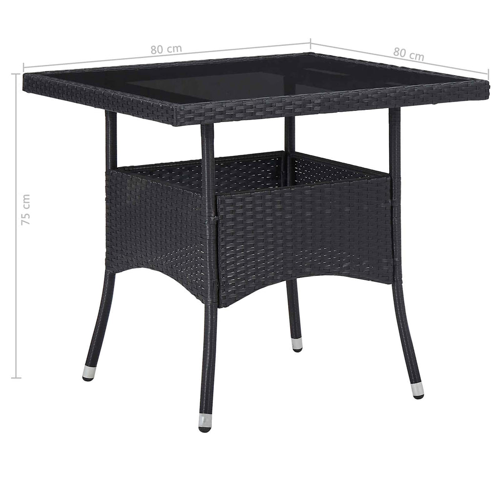 Juego de muebles 5 pcs Negro