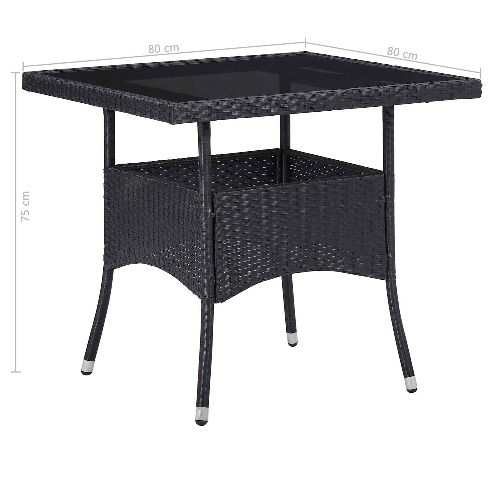 Juego de muebles 5 pcs Negro