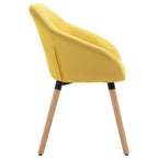 Sillas de comedor 4 unidades tela amarillo