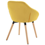 Sillas de comedor 4 unidades tela amarillo