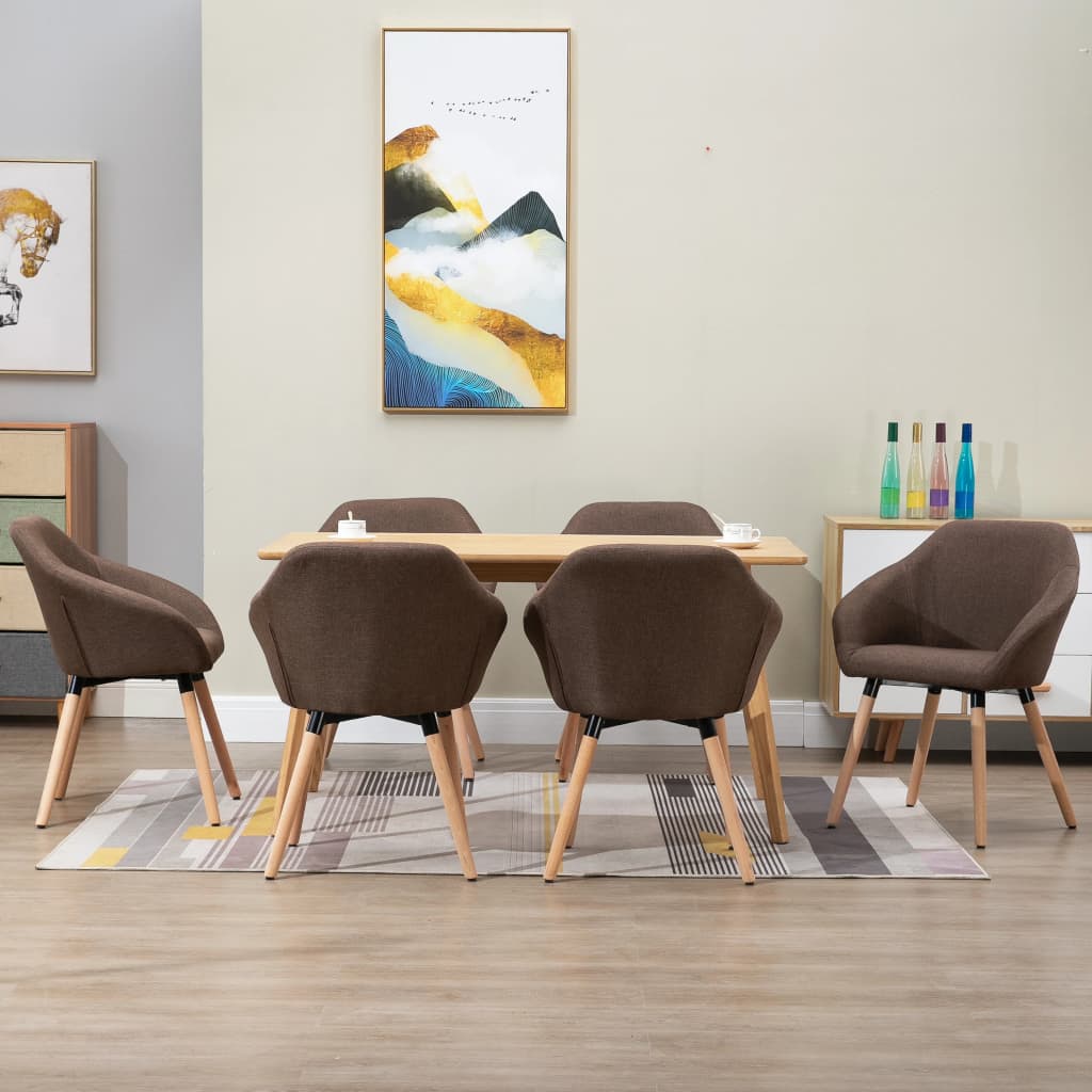 Cadeiras de sala de jantar 4 unidades tecido amarelo