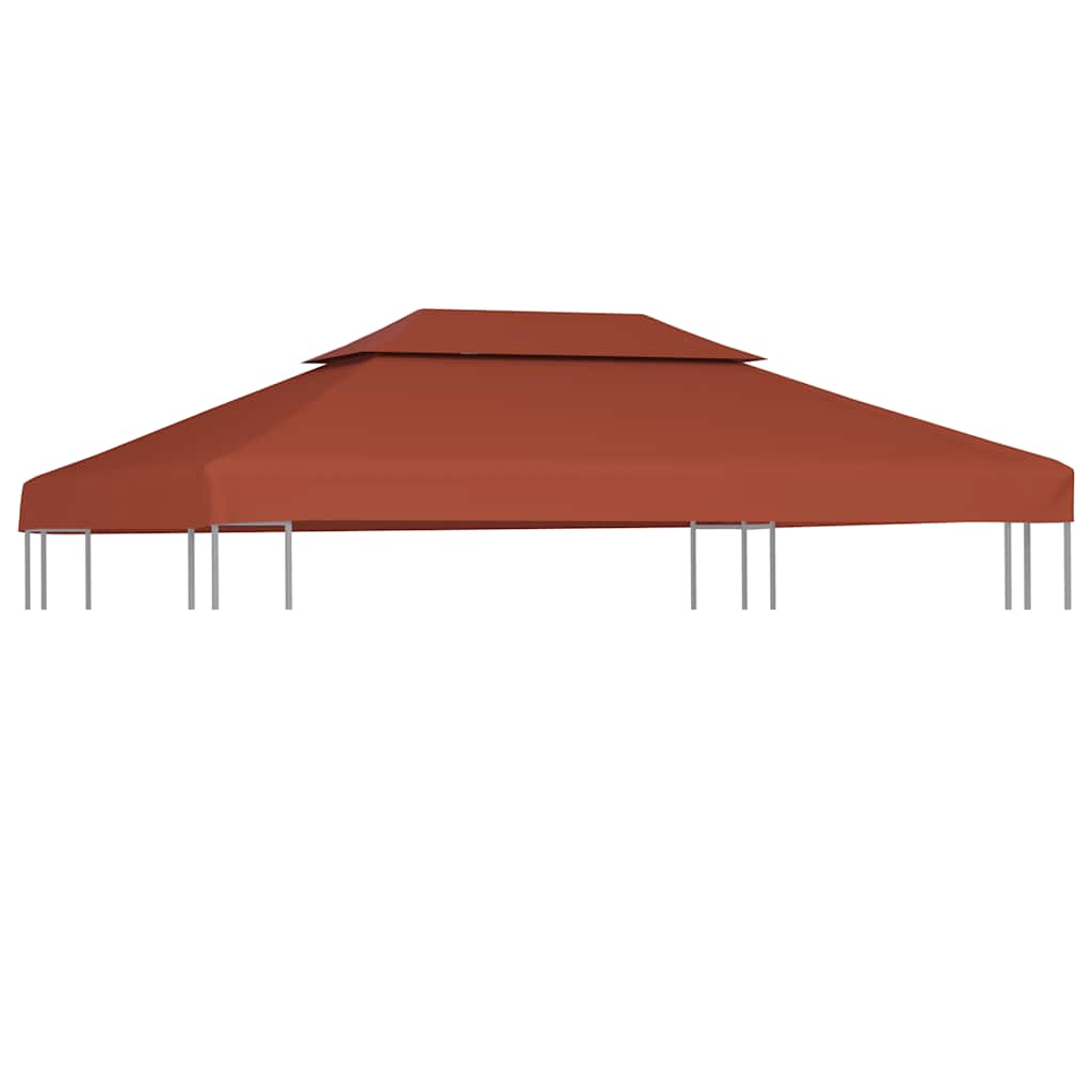 Cubierta superior de cenador 2 niveles negro 310 g/m² 3x3 m