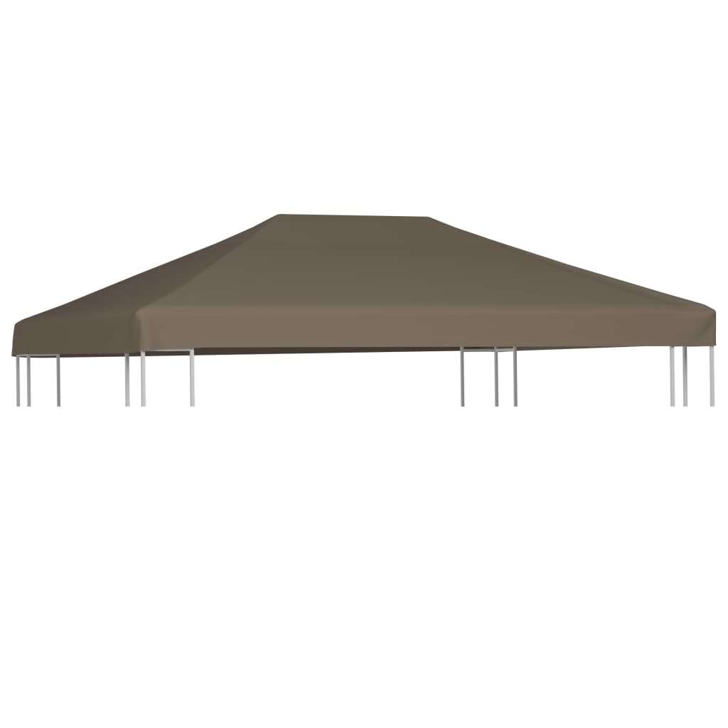 Cubierta superior de cenador 2 niveles negro 310 g/m² 3x3 m