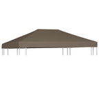 Cubierta superior de cenador 2 niveles negro 310 g/m² 3x3 m