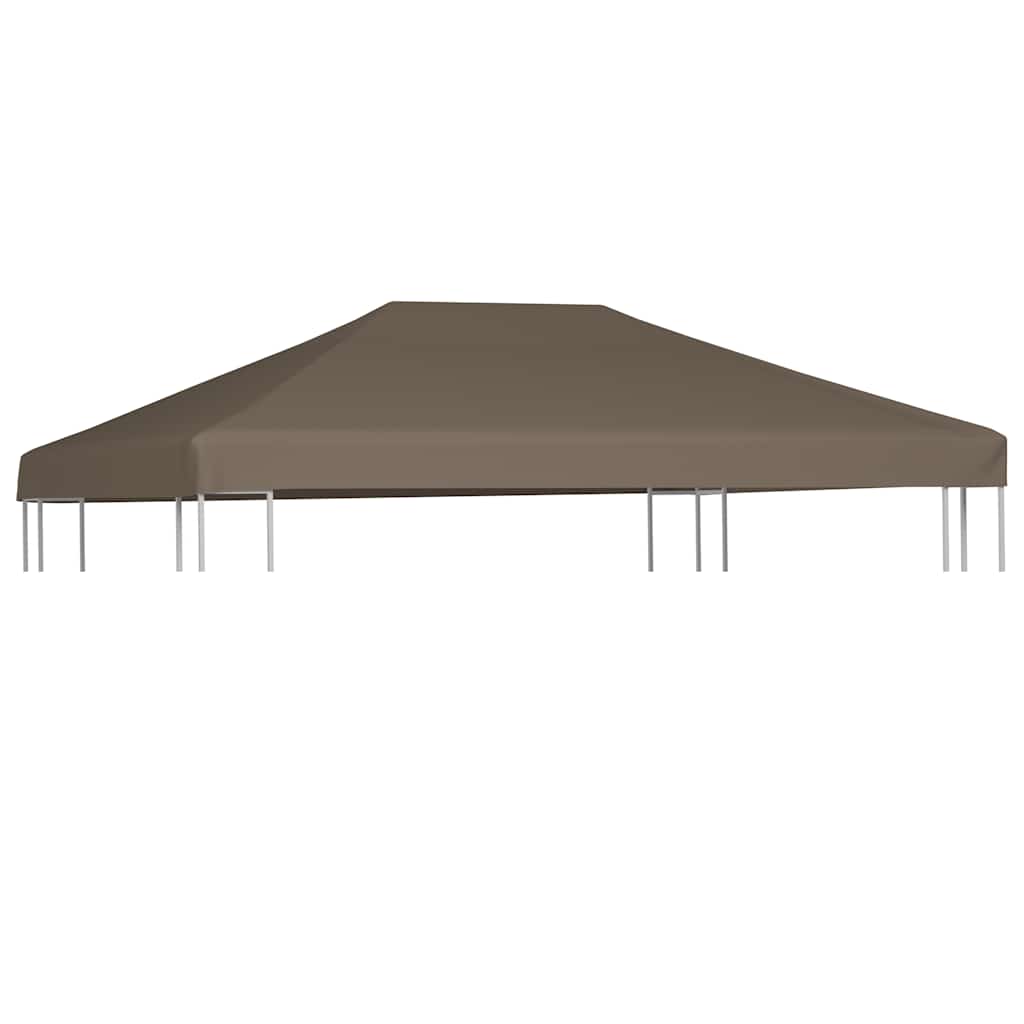 Cubierta superior de cenador 2 niveles negro 310 g/m² 3x3 m