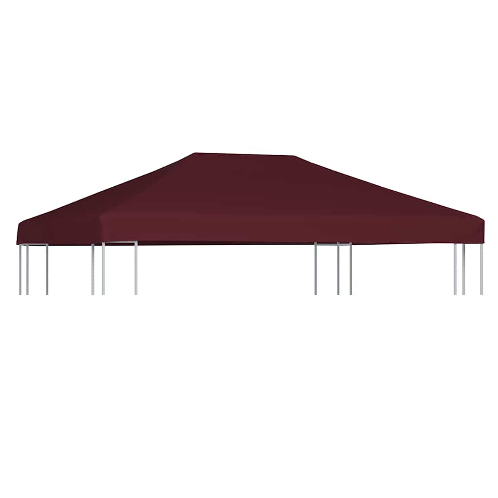 Cubierta superior de cenador 2 niveles negro 310 g/m² 3x3 m