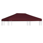 Cubierta superior de cenador 2 niveles negro 310 g/m² 3x3 m