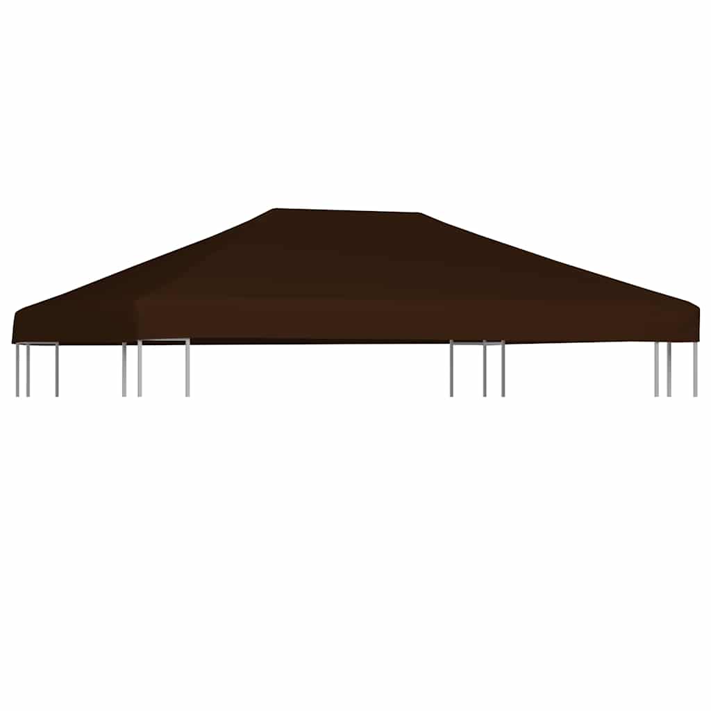 Cubierta superior de cenador 2 niveles negro 310 g/m² 3x3 m