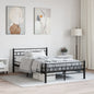 Cama con somier sin colchón metal blanco 90x200 cm