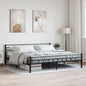 White metal canopy bed frame without mattress 120x200 cm