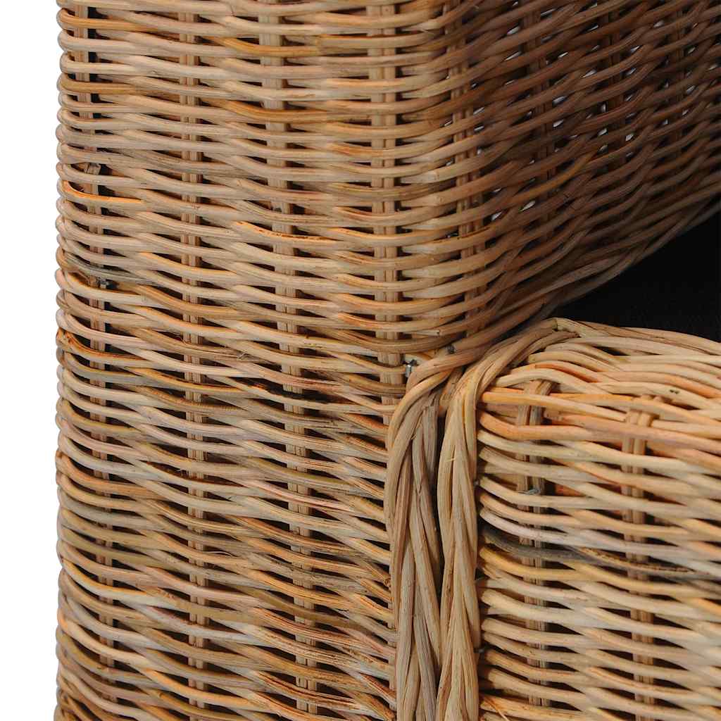 Conjunto de sofás 2 piezas con cojines ratán natural
