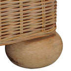 Conjunto de sofás 2 piezas con cojines ratán natural