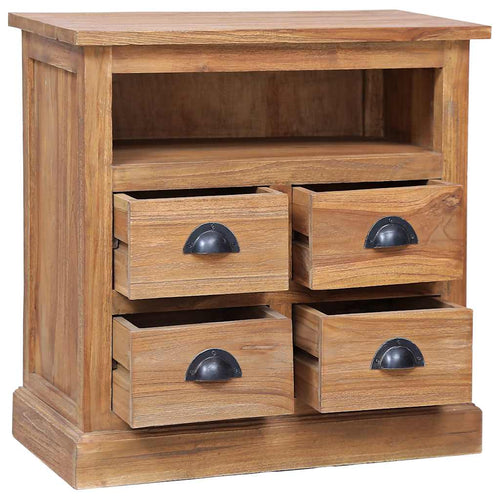 Solid Teak Bedside Table 60x30x60 cm