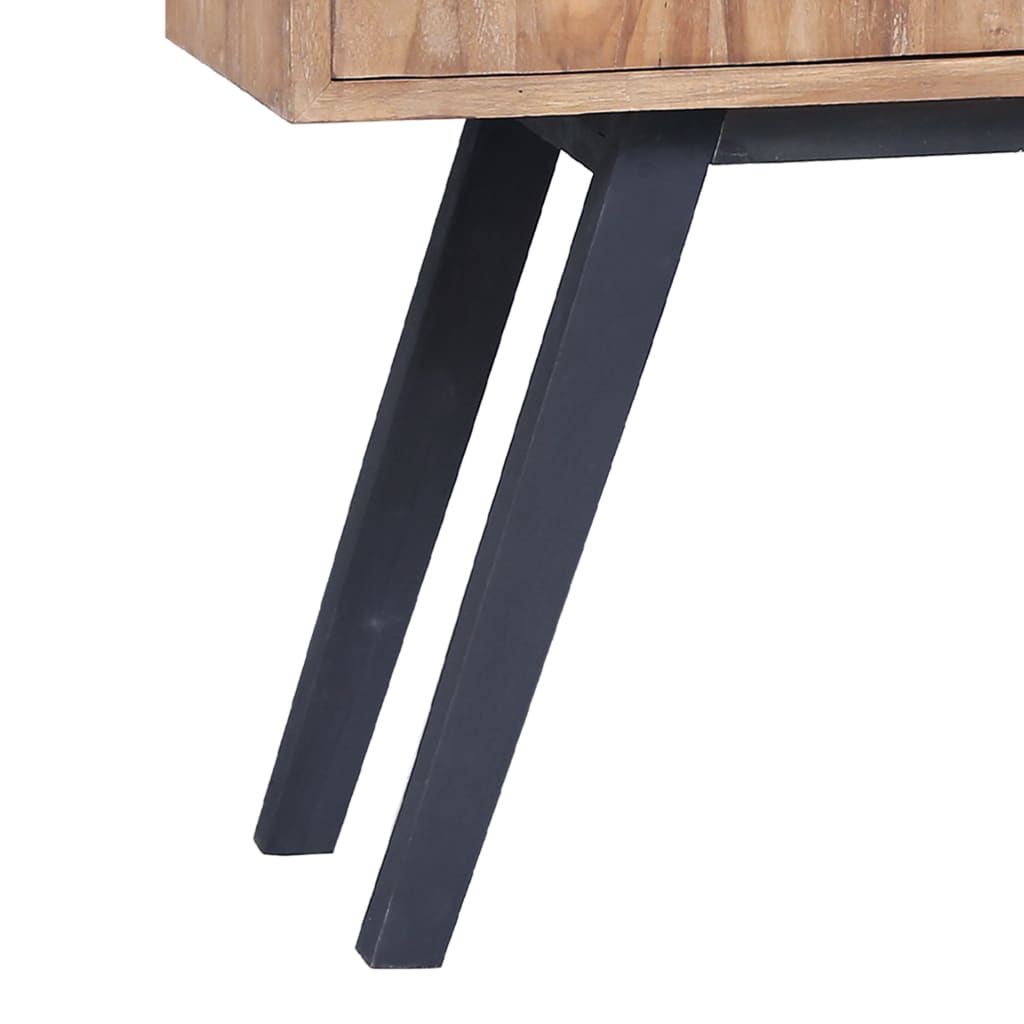 Aparador de madera de teca maciza 110x30x75 cm
