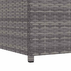 Caja de almacenaje de jardín ratán sintético gris 120x50x60 cm