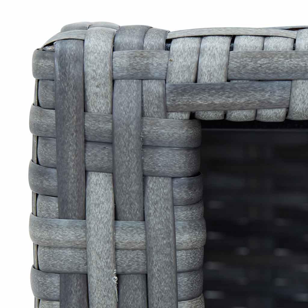 Escalón de bañera de hidromasaje ratán PE gris 92x45x25 cm