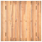 Set de muebles de jardín 4 piezas con cojines madera de acacia