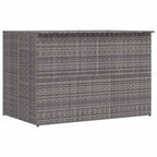 Light grey synthetic rattan garden storage box 150x100x100cm