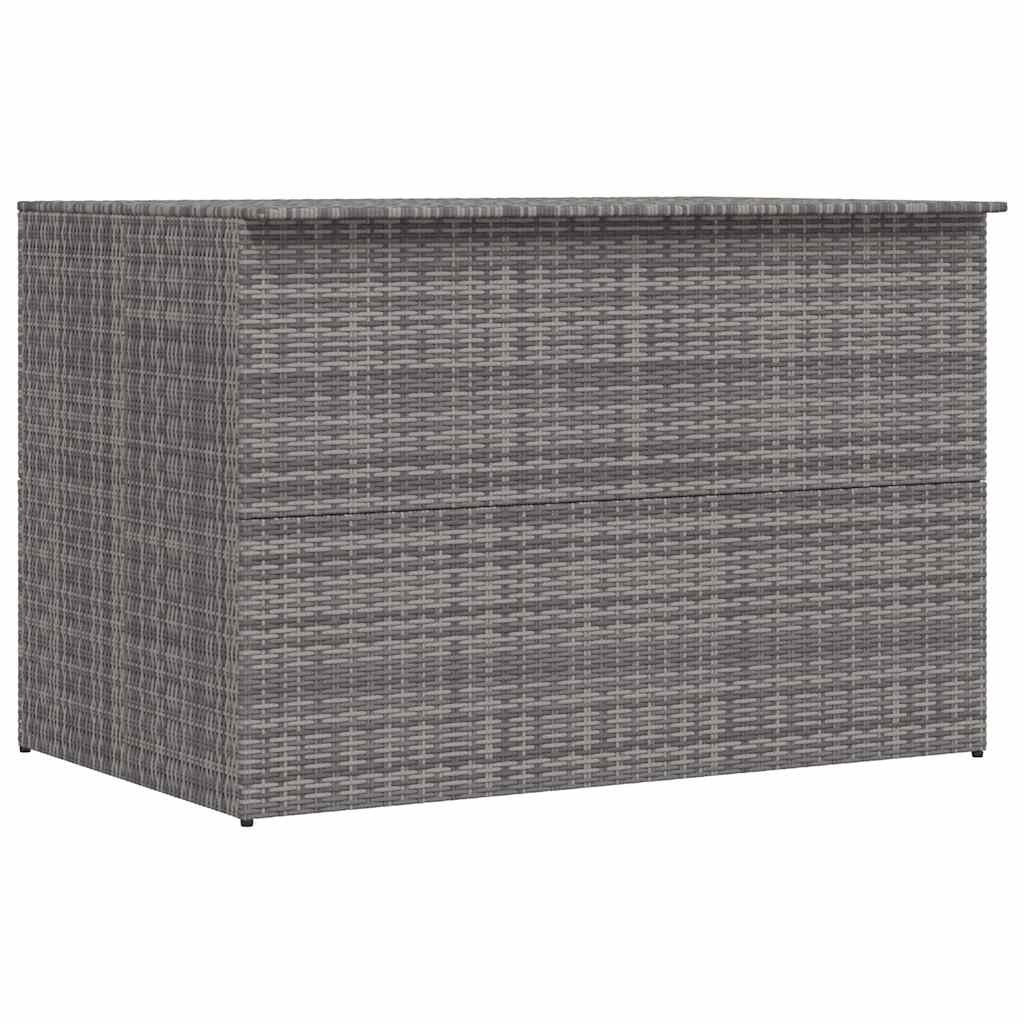 Light grey synthetic rattan garden storage box 150x100x100cm