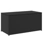 Black synthetic rattan garden storage box 100x50x50 cm