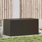 Black synthetic rattan garden storage box 100x50x50 cm
