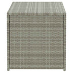 Caja de almacenaje de jardín ratán sintético gris 100x50x50 cm