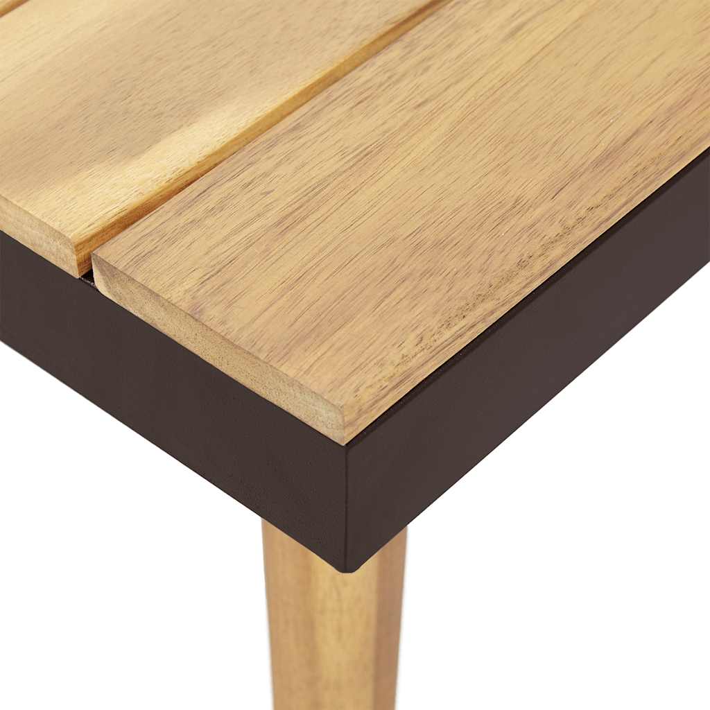 Juego muebles de jardín 5 plazas y cojines madera acacia marrón